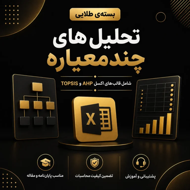 بسته‌ی طلایی تحلیل‌های چندمعیاره (AHP & TOPSIS)