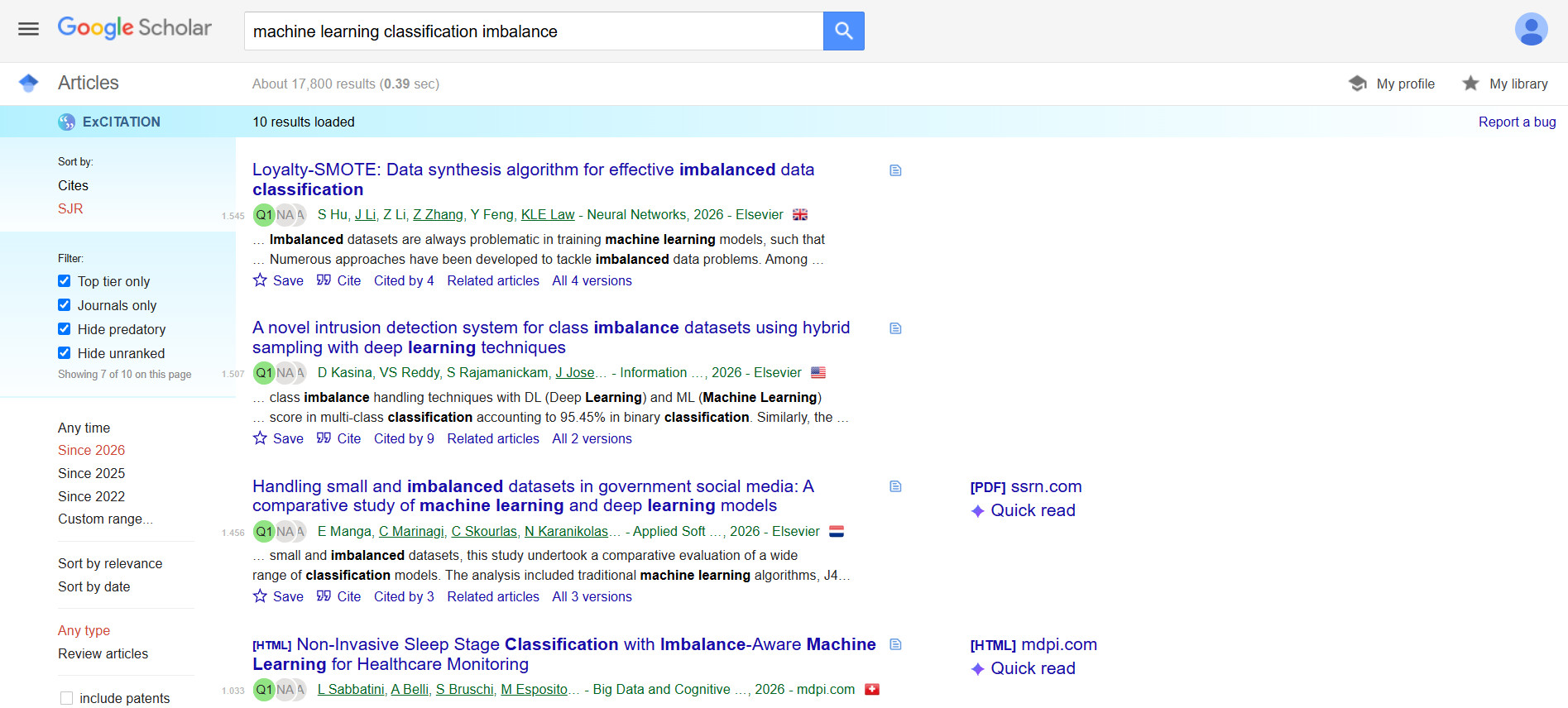 جستوجوی کلیدواژهها در Google Scholar و مرتبسازی نتایج بر اساس SJR
